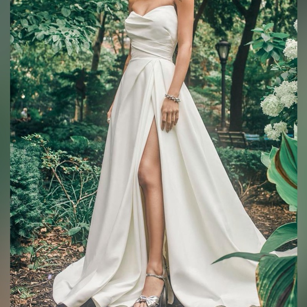 Madison James Strapless White Gown